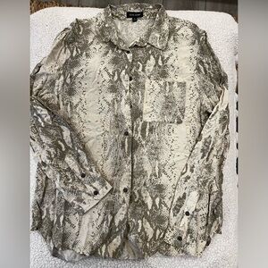 Dear John snake skin print button down. Size S. Great condition